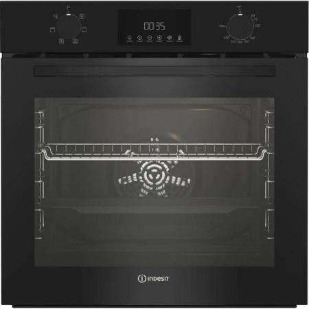 Духовой шкаф электрический Indesit IBFTE 2434 BL,  72л,  дверца с 2 стеклами,  черный