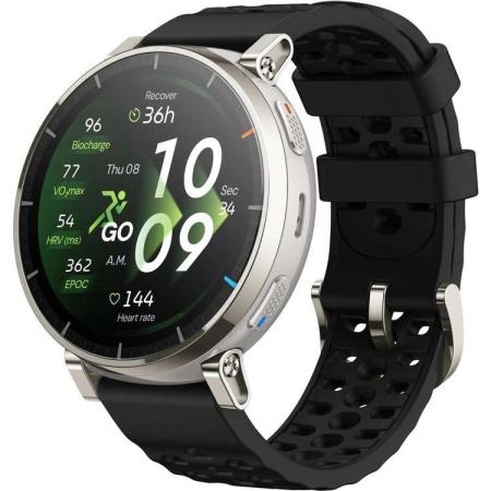 Смарт-часы AMAZFIT Active 3 Premium A2559,  45мм,  1.32",  черный/серебристый