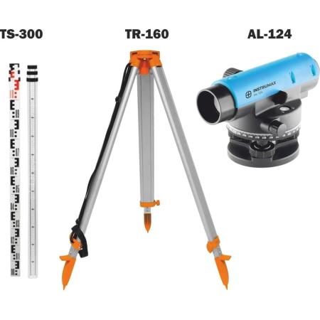 INSTRUMAX КОМПЛЕКТ Нивелир AL-124 + Рейка TS-300 + Штатив TR-160 IM0131_К1
