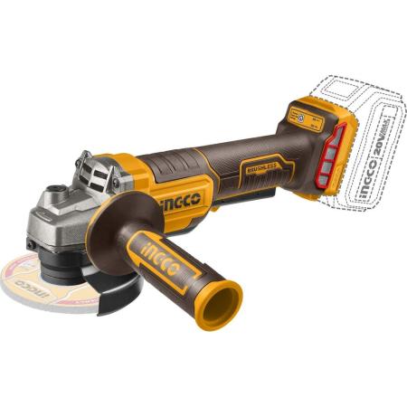 INGCO Аккумуляторная УШМ 20В, BL 115мм без АКБ и ЗУ SUPER INDUSTRIAL CAGLI211156