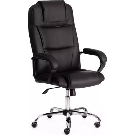 Tetchair кресло bergamo хром 22 кож/зам черный 36-6 19370