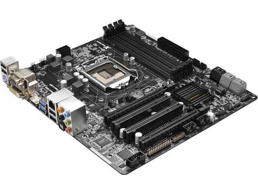 Мат. плата ASRock B85M PRO4 <S1150, iB85, 4*DDR3, 2*PCI-E16x, SVGA, DVI, HDMI, SATA III, USB 3.0, GB Lan, mATX, Retail>