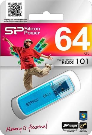 Внешний накопитель 64GB USB Drive <USB 2.0 Silicon Power Helios 101 Blue (SP064GBUF2101V1B)