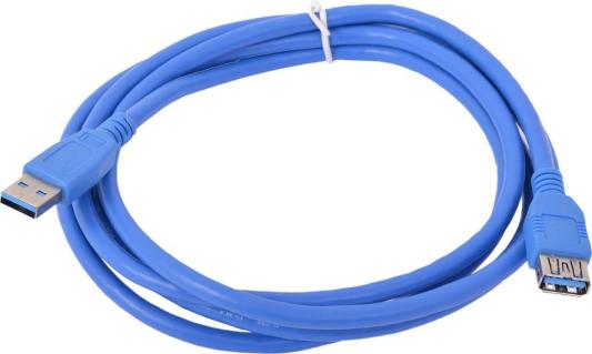Кабель удлинит. USB3.0 Pro Gembird/Cablexpert AM/AF, 1.8м, экран, синий, пакет  CCP-USB3-AMAF-6