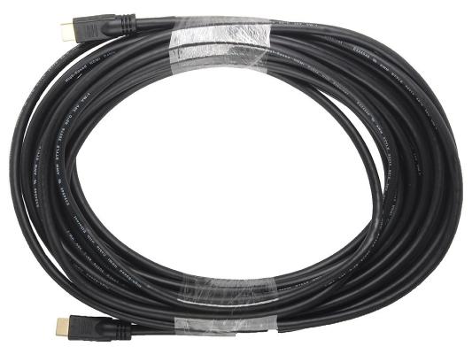 Кабель HDMI Gembird/Cablexpert, 15м, v1.4, 19M/19M, черный, позол.разъемы, экран, пакет  CC-HDMI4-15M