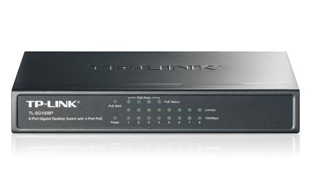 Коммутатор TP-LINK TL-SG1008P 8-портовый гигабитный настольный коммутатор с 4 портами РоЕ