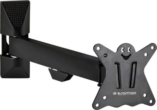 Кронштейн Kromax CASPER-103 Black, для LED/LCD ТВ 10"-26", 4 ст свободы, наклон +5°-15°, поворот 90°, от стены 50 мм, max VESA 100x100 мм, max 15 кг