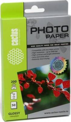 Фотобумага Cactus CS-GA620050 глянцевая 10x15 200 г/м2 50 листов