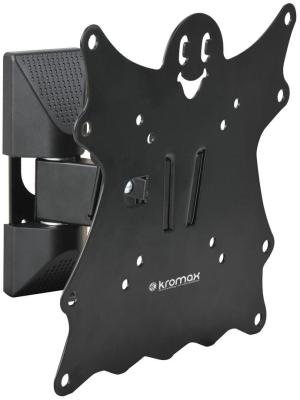 Кронштейн Kromax CASPER-202 Black, для LED/LCD TV 15"-40", max 30 кг, 3 ст свободы, наклон +5°-15°, поворот 90°, от стены 57-110 мм, VESA 200x200 мм