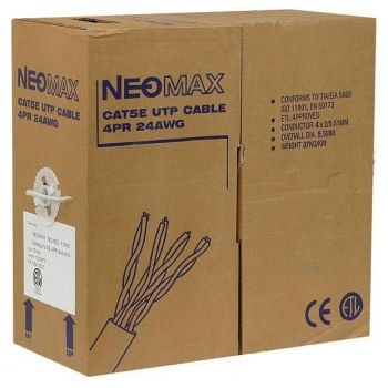 Кабель Neomax NM13001 UTP гибкий, 4 пары, Кат. 5е, 305м.