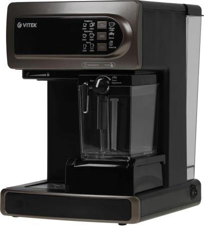 Кофемашина Vitek VT-1517 (BN) 1650 Вт. Резервуар для воды 1,5 л. Резервуара для молока 300 мл.