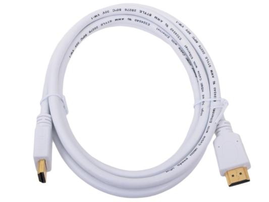 Кабель HDMI Gembird/Cablexpert, 1.8м, v1.4, 19M/19M, белый, позол.разъемы, экран, пакет CC-HDMI4-W-6