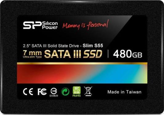 SSD накопитель Silicon Power Slim S55 480 Gb SATA-III SP480GBSS3S55S25