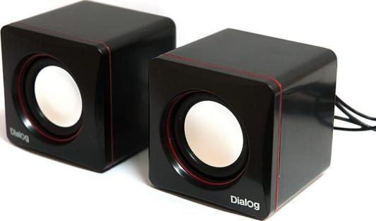 Колонки Dialog Colibri AC-04UP BLACK-RED - 2.0, 6W RMS, черно-красные, питание от USB