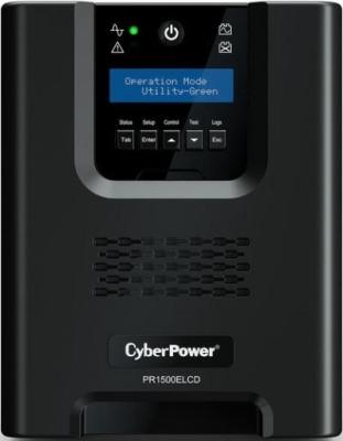 ИБП CyberPower PR1500ELCD 1500VA/1350W USB/RS-232/EPO/SNMPslot/RJ11/45 (8 IEC)