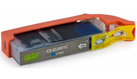Картридж Cactus CS-CLI451C для Canon MG 6340 5440 IP7240 голубой