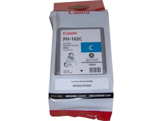 Картридж Canon PFI-102C для Canon iPF510 605 610 650 655 750 760 765 130мл голубой 0896B001