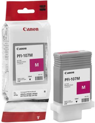Картридж Canon PFI-107 M для iPF680/685/780/785 130мл пурпурный 6707B001