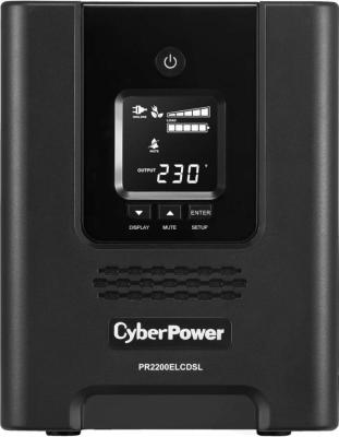 ИБП CyberPower PR2200ELCDSL 2200VA/1980W USB/RS-232/EPO/SNMPslot/RJ11/45 (9 IEC)
