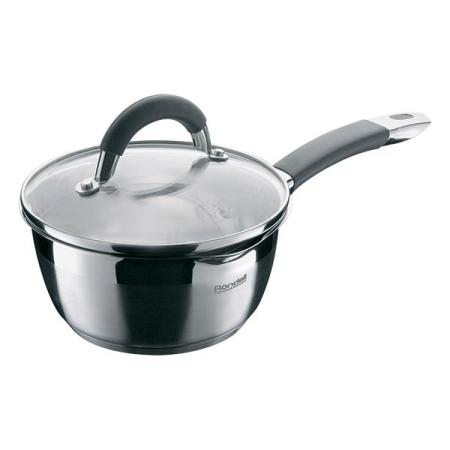 Ковш Rondell RDS-027 с\\кр 14 см, (1л) Flamme (нерж.сталь 18/10,ручки из нерж.стали со вставкой силикон)