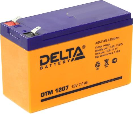Аккумулятор Delta DTM 1207 12V7.2Ah