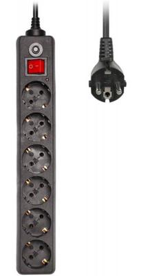 Сетевой фильтр Buro 600SH-3-B 3м (6 розеток) черный
