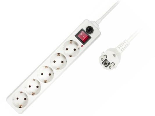 Сетевой фильтр Buro 500SH-5-W 5м (5 розеток) белый