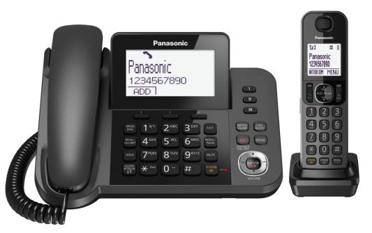 Телефон DECT Panasonic KX-TGF320RUM АОН, Стационар 3,4" + Трубка, Caller ID 50, Эко-режим, Память 100, Black-List, Автоответчик
