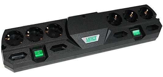 Сетевой фильтр Most Tandem TRG 5м черный 10 розеток