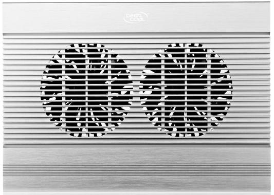 Теплоотводящая подставка под ноутбук DeepCool N8 SILVER (до 17", вентилятор 2x140мм,  алюминий, 2USB )