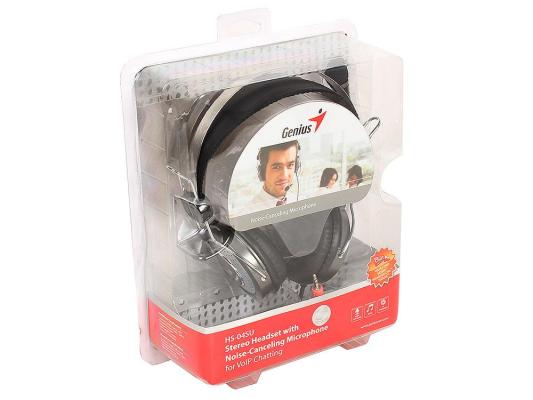 Наушники GENIUS Headset HS-04SU black (Noise-Canceling mic, In-line volume control, 2*3.5mm mini jack)