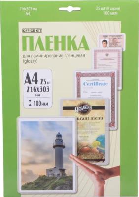 Пленка для ламинирования 216х303 (100 мик) 25 шт Office Kit (LPA4100)