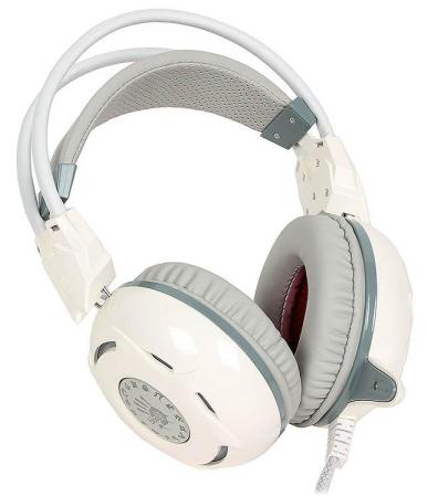 Гарнитура  A4Tech Bloody G300 gray+white (2.2м)