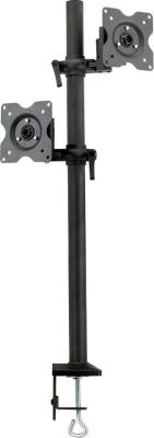 Кронштейн для мониторов Kromax OFFICE-5 Grey, для 2-х LCD мониторов 13"-32", 5 ст. свободы, 3D вращение, VESA 75/100, max 2х6 кг