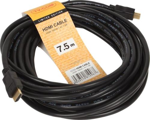 Кабель цифровой HDMI19M to HDMI19M, V1.4+3D, 7.5m, TV-COM, <CG150S-7.5M