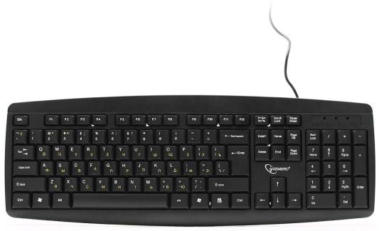 Клавиатура Gembird KB-8351U-BL, черный, USB, 104 клавиши