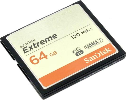 Карта памяти Compact Flash 64Gb SanDisk Extreme 120/85MB/s (SDCFXSB-064G-G46)