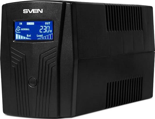 ИБП SVEN Pro 650 650VA/390W LCD, USB, RJ-45 (2 EURO)