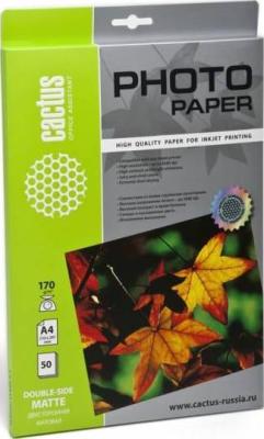 Бумага Cactus CS-MA417050DS А4 170г/кв.м матовая двусторонняя 50л