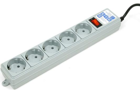 Сетевой фильтр Power Cube SPG-B-10 5 розеток 3 м серый