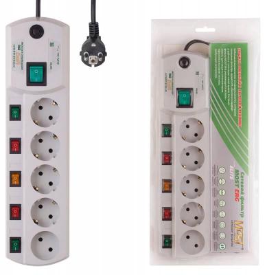 Сетевой фильтр MOST Elite ERG 5 розеток 5 м белый