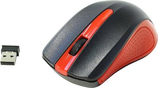 Мышь Oklick 485MW black/red optical (1200dpi) cordless USB (2but)