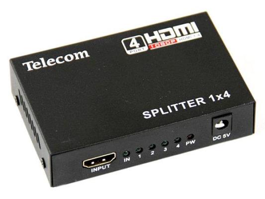 Разветвитель HDMI 1=4 Telecom  <TTS5020, каскадируемый , 1.4v+3D