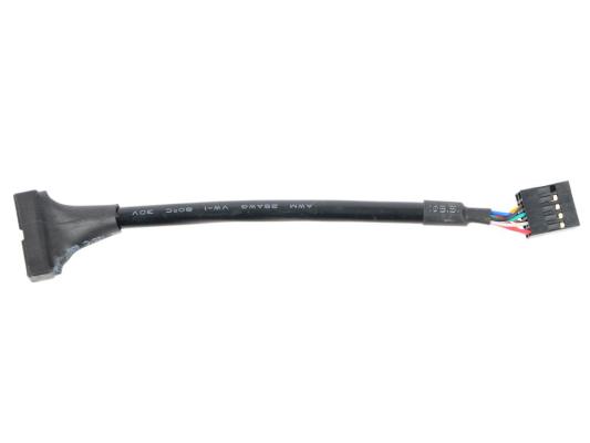 Переходник для материнской платы USB 2.0 10pin (9pin) female to USB 3.0 20pin (19pin) male 15см, <EPOW10pin20pin