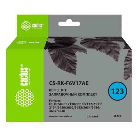 Заправка Cactus CS-RK-F6V17AE для HP DeskJet 2130 черный 60мл