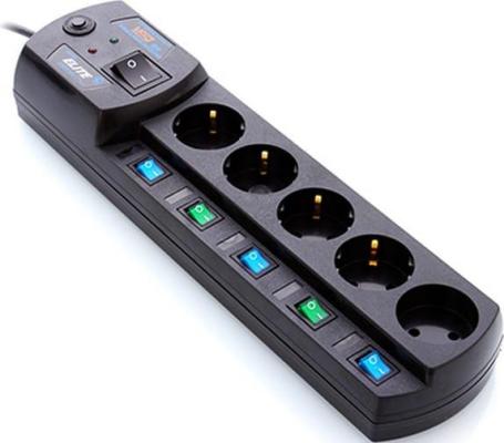 Сетевой фильтр MOST EHV-4 5 розеток 2 м черный