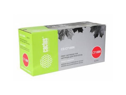 Картридж Cactus CS-C718BK CS-C718BK CS-C718BK 2900стр Черный