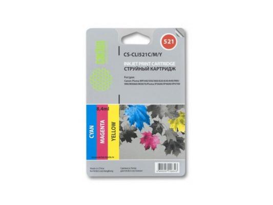 Картридж Cactus CS-CLI521C/M/Y для Canon Pixma MP540 MP550 MP620 MP630 цветной