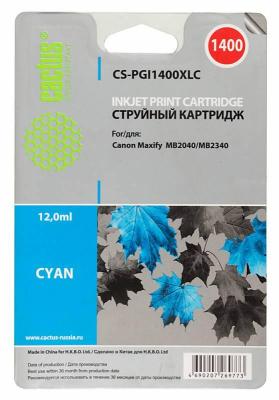 Картридж Cactus CS-PGI1400XLC для Canon MB2050/MB2350/MB2040/MB2340 синий