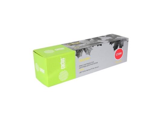 Картридж Cactus CS-C729Y 1000стр Желтый